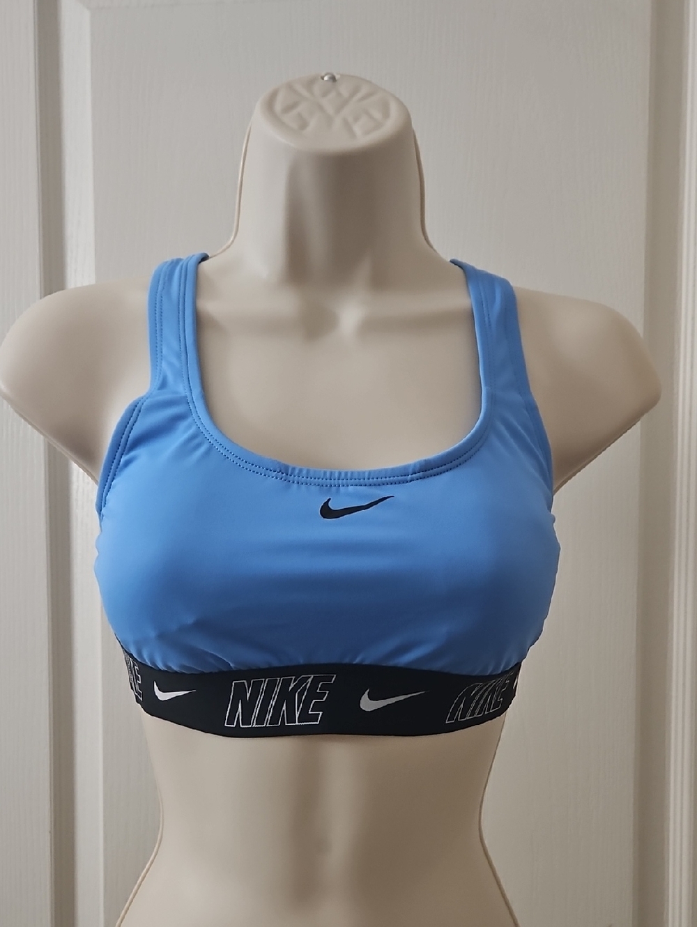 Nike | Women's Blue Sports Bra with Branded Elastic Band Size S. NWOT